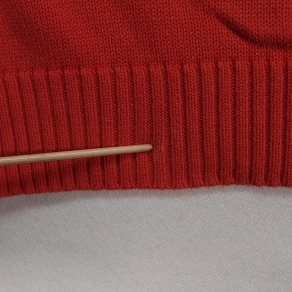 Nautica Sweater Men's XL Red Orange Long Sleeve Solid Pullover - Picture 3 of 10